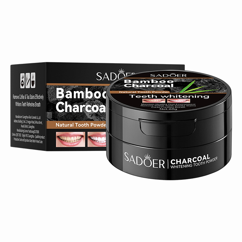 Teeth Whitening Charcoal Powder - Poudre de blanchiment des dents, charbon