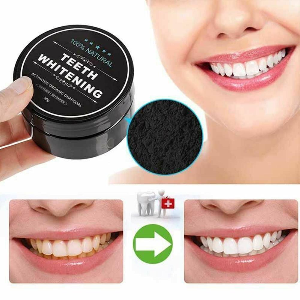 Teeth Whitening Charcoal Powder - Poudre de charbon actif bio pour