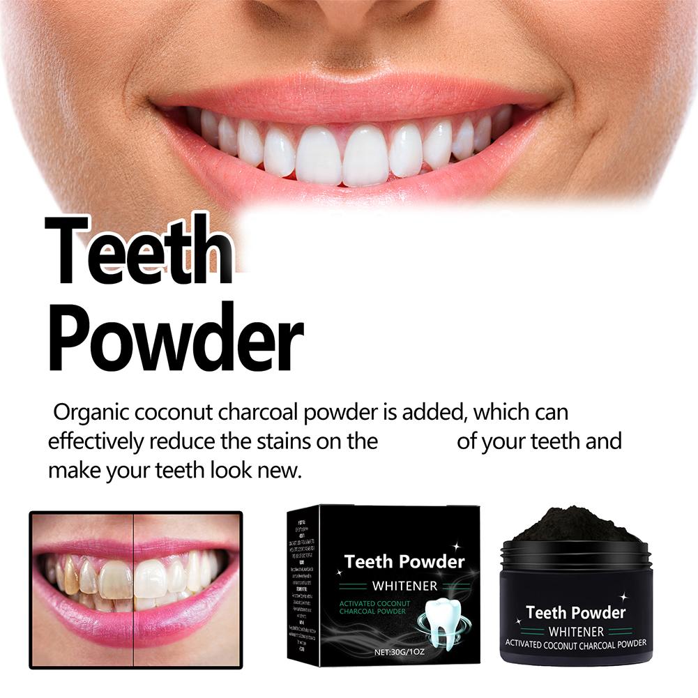 Teeth Whitening Charcoal Powder - Poudre blanchissante pour les dents, blanchiment