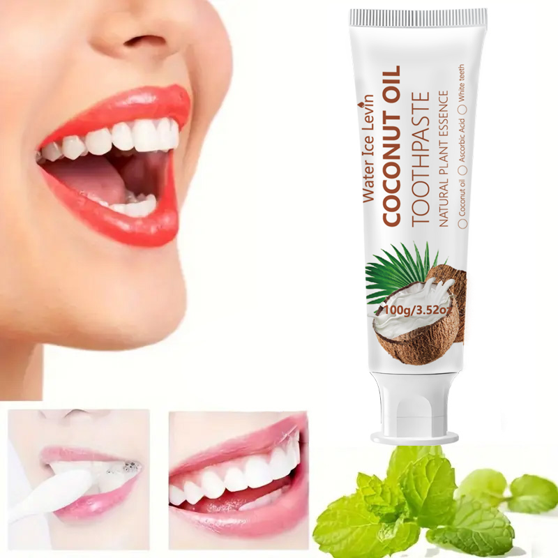 Teeth Whitening Products - Dentifrice à l'huile de coco 100g,