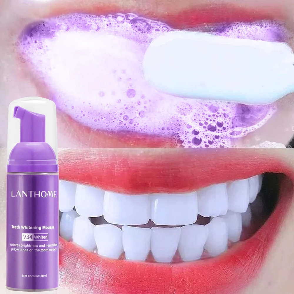 Teeth Whitening Charcoal Powder - Dentifrice en Mousse V34 pour Blanchiment