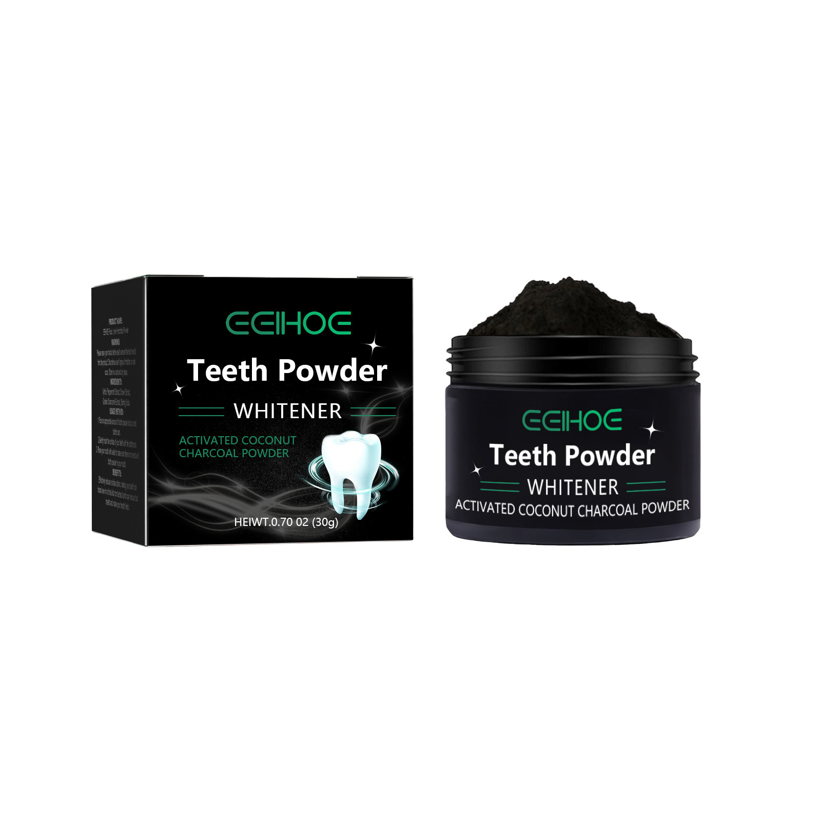 EELHOE poudre de charbon de bo - Teeth Whitening Charcoal Powder avis et prix