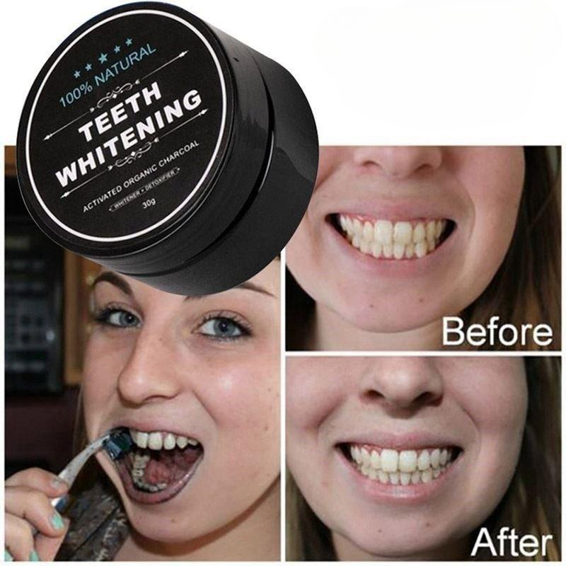 1 boîte de poudre de blanchime - Teeth Whitening Charcoal Powder avis et prix